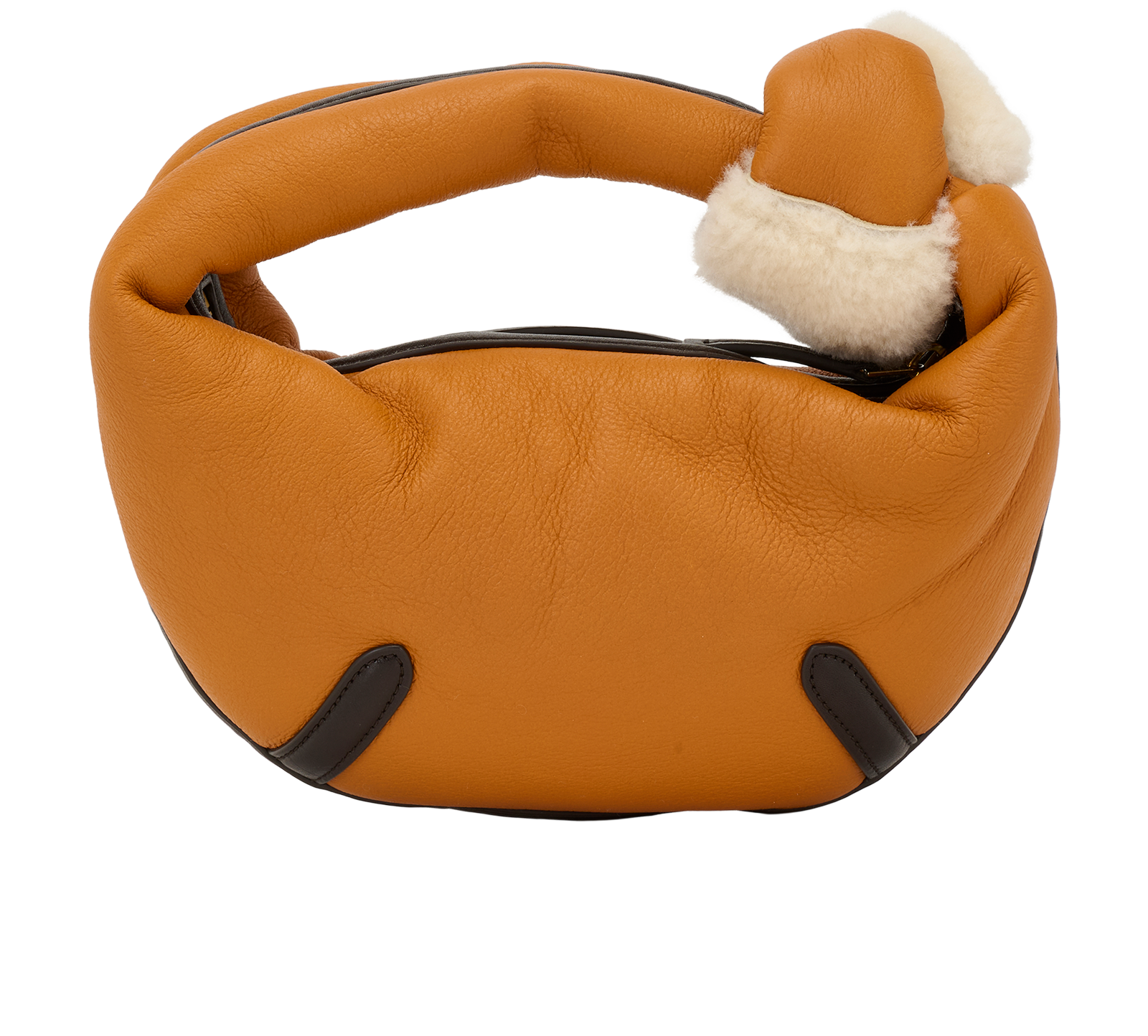 Jodie Bag, &pound;850, Handbags, Tan, Leather/Shearling, Back view